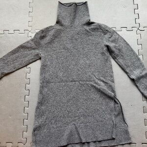Ann Taylor Heather Grey Turtleneck Tunic Sweater